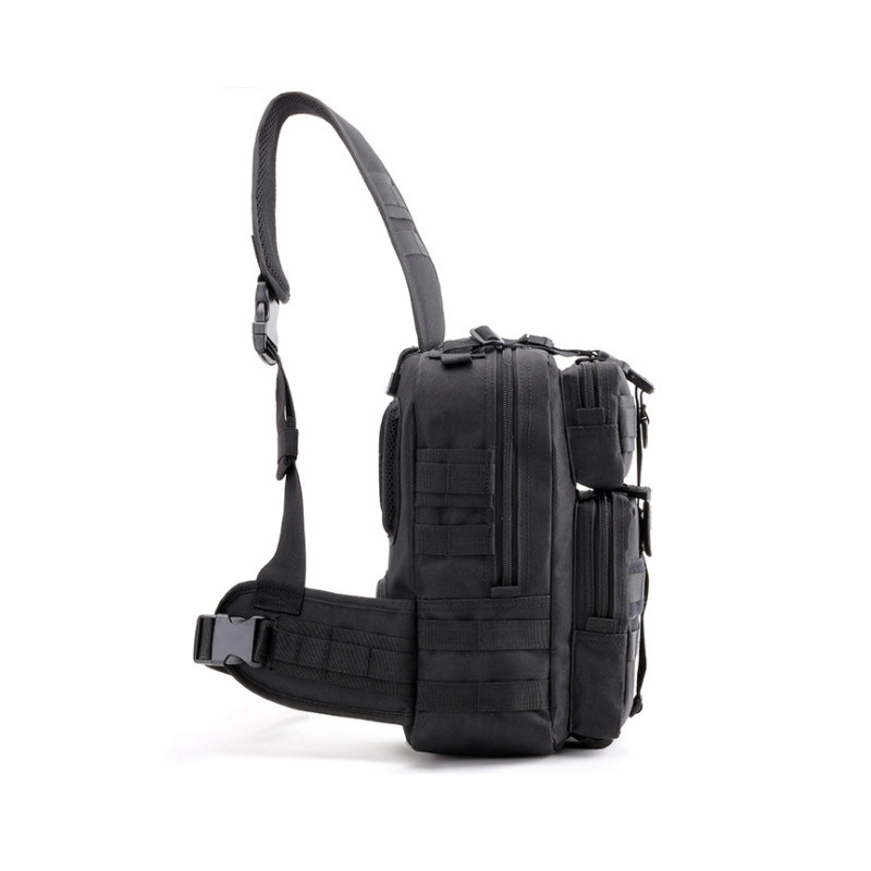 Venta al por mayor de camuflaje al aire libre bolsa de pecho deportes de ocio táctico de equitación bolso crossbody multifuncional Oxford bolsa de hombro impermeable