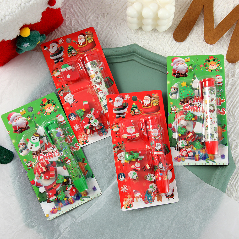 2025 dibujos animados de Navidad borradores de bolígrafo bolígrafo borradores navideños pequeños regalos papelería