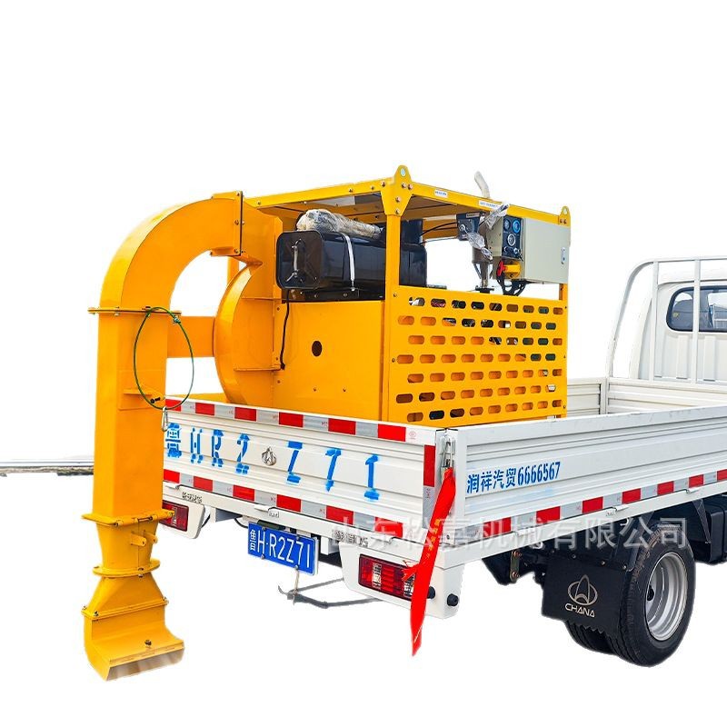 Secador de pelo de carretera montado en el vehículo, barredora de carreteras de alta potencia, barrido de hojas caídas, mantenimiento de carreteras y equipo de eliminación de polvo