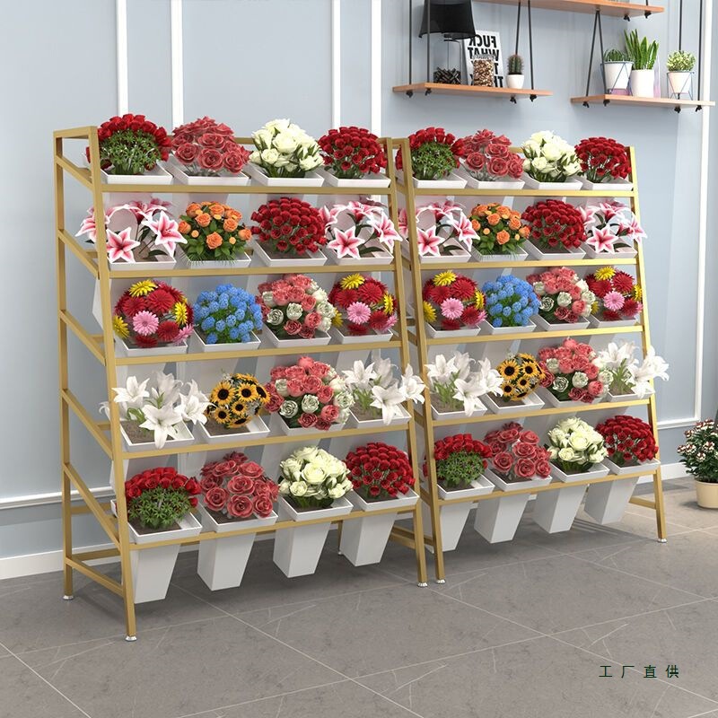 Multi-Layer Flower Bucket Display Rack, Flower Shop Shelf, Flower Awakening, Flower Arrangement Rack, Wedding Shelf, Silk Flower Universal