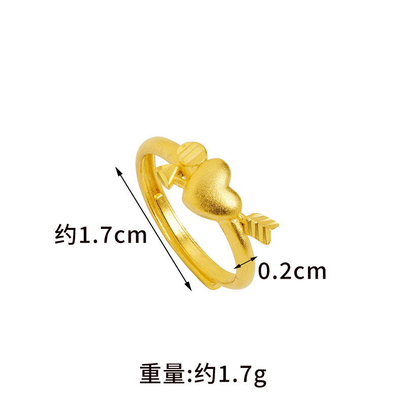 Shajin amor anillo de aleación de cobre una flecha para vestir regalos de pareja en vivo explosión Yiwu joyería al por mayor suministro