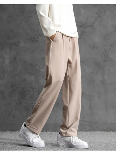 American Retro Drop-Waist Men's Summer Cleanfit Loose Casual Straight Leg Wide Pants with a Sense of Luxury