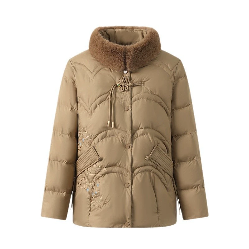Winter keep warm down jacket for mother, Chinese style, for middle age