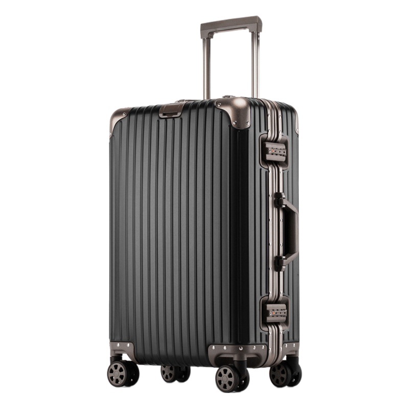 Maleta trolley de aleación de aluminio y magnesio, maleta de 24 pulgadas, maleta de negocios, maleta con contraseña de metal, maleta de embarque de 20 pulgadas