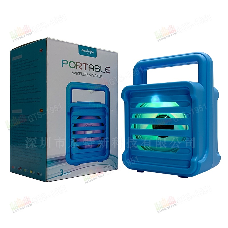 KTS altavoz Bluetooth portátil GTS-1951 de 3 pulgadas, inalámbrico para exteriores, venta al por mayor de fábrica