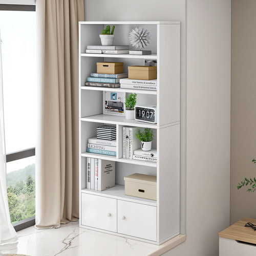 Bookshelf simple floor-to-ceiling bay window small bookcase storage locker combination balcony simple household multi-layer storage rack