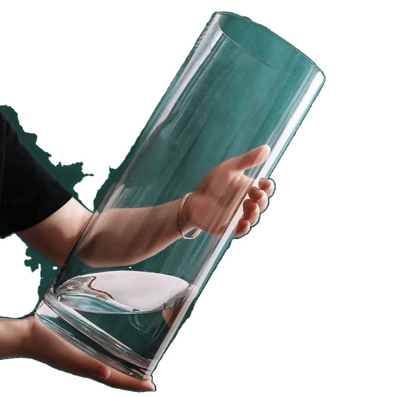 Vaso acrílico de alta transparencia a prueba de caídas abundante bambú de meseta hidropónico flores interiores decoración de mesa despierta barril de flores