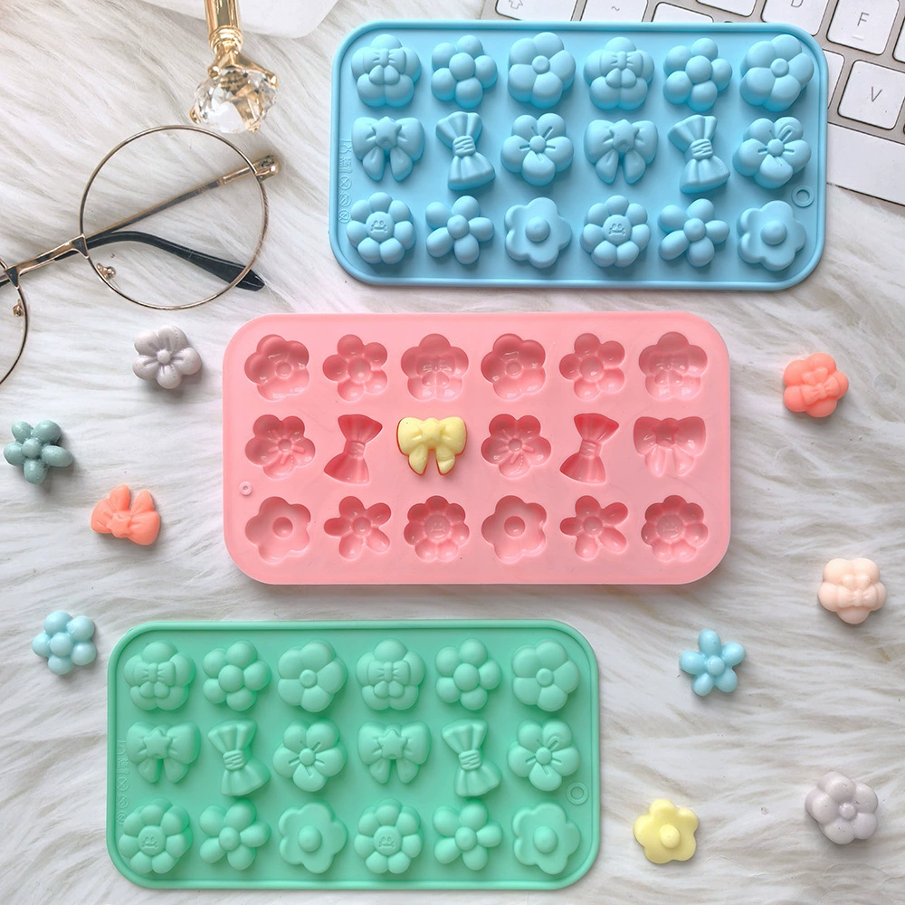 Acrylic compact silicone mold with bow, DIY, flowered