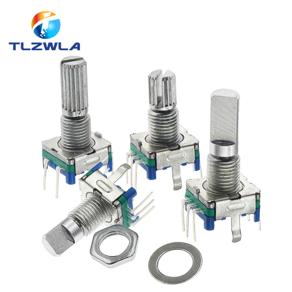 EC11 회전 인코더 | 코딩 스위치 | 디지털 전위차계 15 | 20MM 매실 하프 샤프트 5 발 벨트 스위치