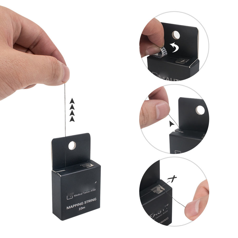 Tatuaje bordado posicionamiento línea regla ceja auxiliar dibujo línea ceja regla de posicionamiento caja de tinta seca de estado sólido Mapeo de tinta seca