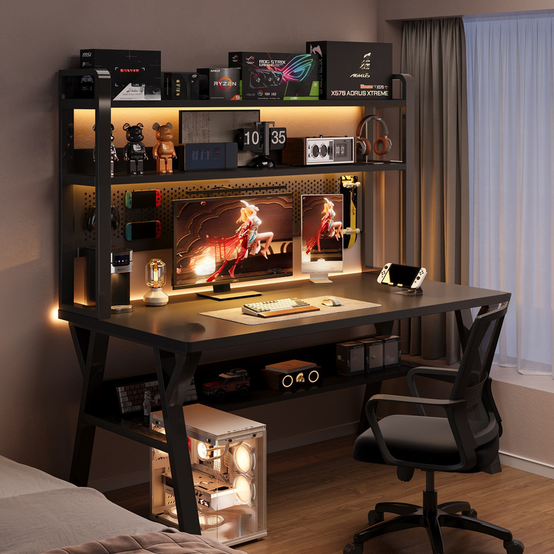 Study Table, Desk, Bookshelf, Integrated Table, Student Home Perforated Board Table, Computer Table, E-Sports Table