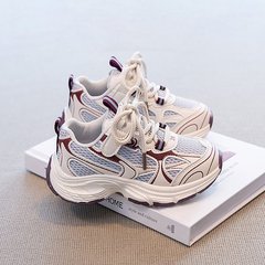 儿童运动鞋2025春秋新款女童透气老爹鞋轻便休闲中大童跑步网鞋潮