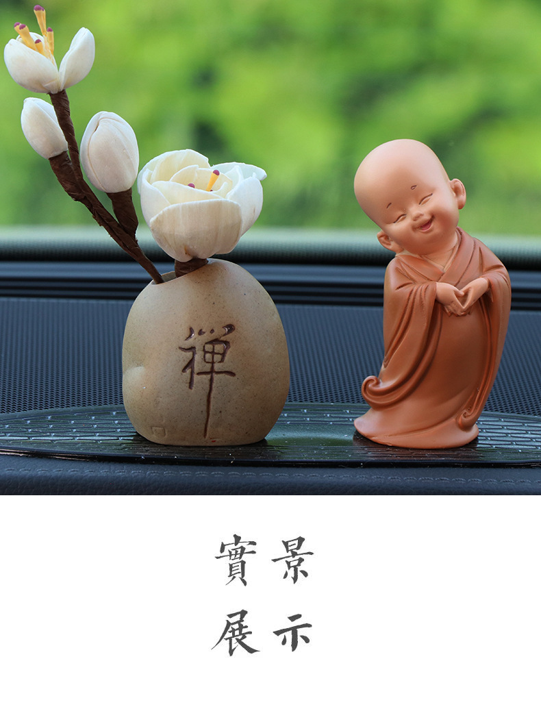 New Safe Little Monk Car Central Control Jewelry Ornaments Buddhist Zen Monk Boys Car Supplies