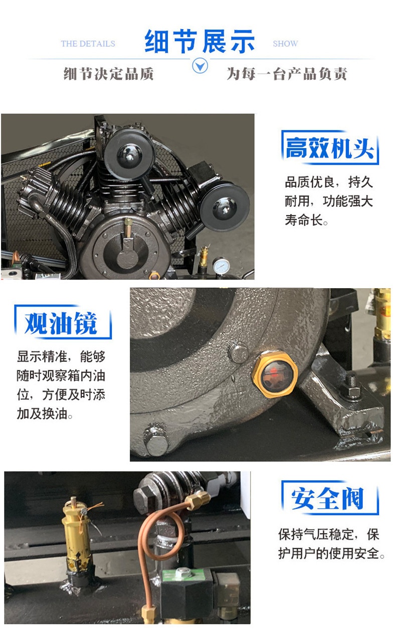 Piston Air Compressor 30kg for Medium-Pressure Pet Bottle Blowing, 40Bar Piston-Type Air Compressor High-Pressure Air Pump
