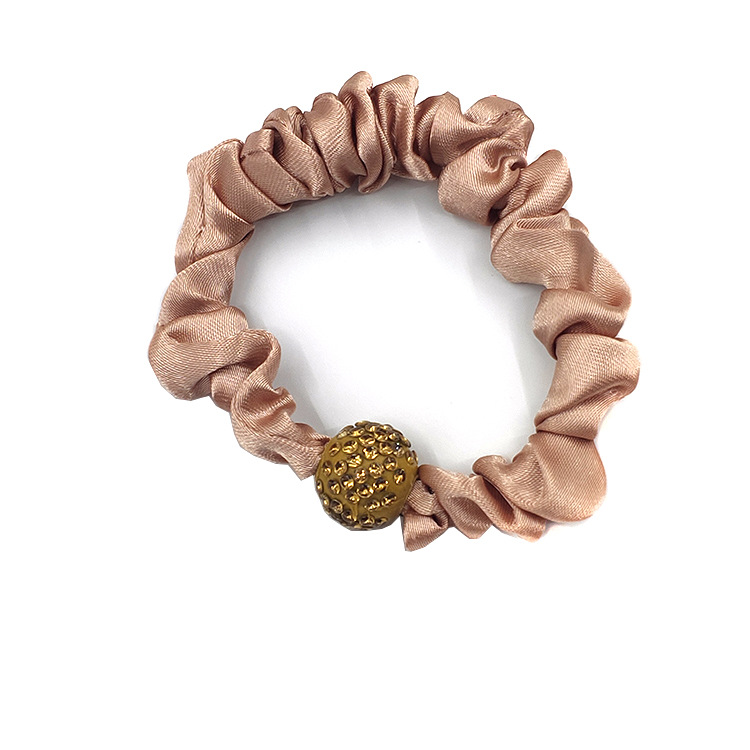 Korean Coffee Color New Large Intestine Ring Hair Band Women's Simple Ins Temperament Tie-up Hair Head Rope Ponytail Rubber Band Hair Accessories display picture 3