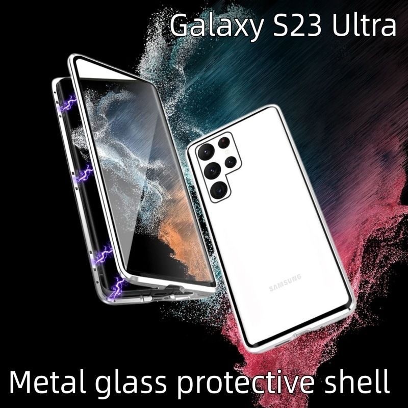 Samsung S25u マグネティックキングメタル携帯電話ケース GalaxyS24U 両面ガラスオールインクルーシブ S22PS 磁気吸引に適しています。|undefined