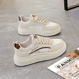 Спотовая летняя сетка дышащая толстая подошва, увеличенные маленькие белые туфли, женские плоские донные, дикие спортивные туфли, повседневная обувь папы