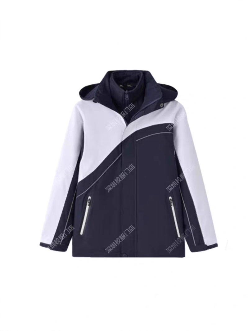 Uniformes escolares de Shenzhen estudiantes de secundaria abrigo impermeable de la escuela secundaria superior con revestimiento de lana uniforme escolar