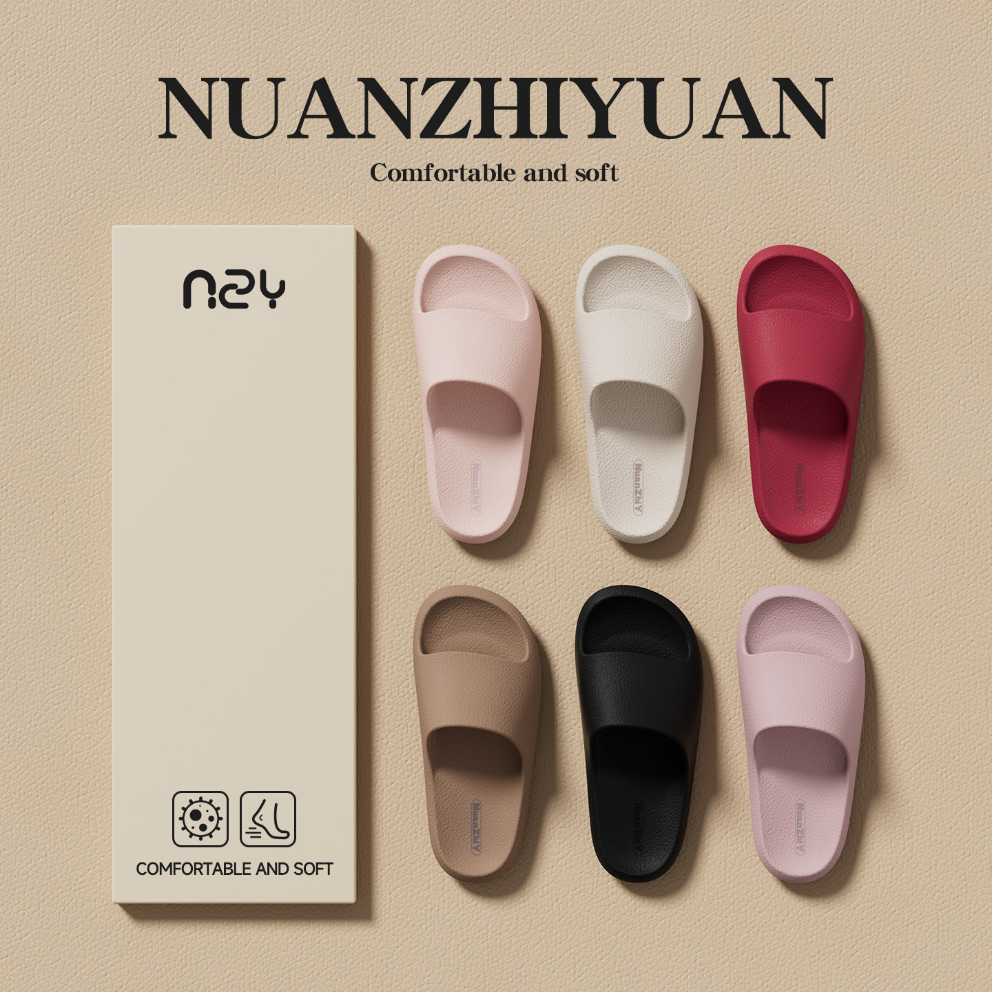 Slip-on slippers for women Summer indoor home non-slip bathroom Bath home mocha slippers for Men Summer Wholesale