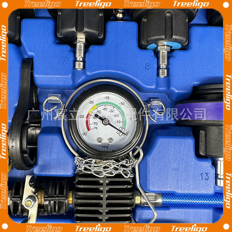 Suministro directo de fábrica de 28 piezas de tanque de agua de automóvil juego de reemplazo anticongelante instrumento de detección de fugas laterales herramienta de reparación de máquinas