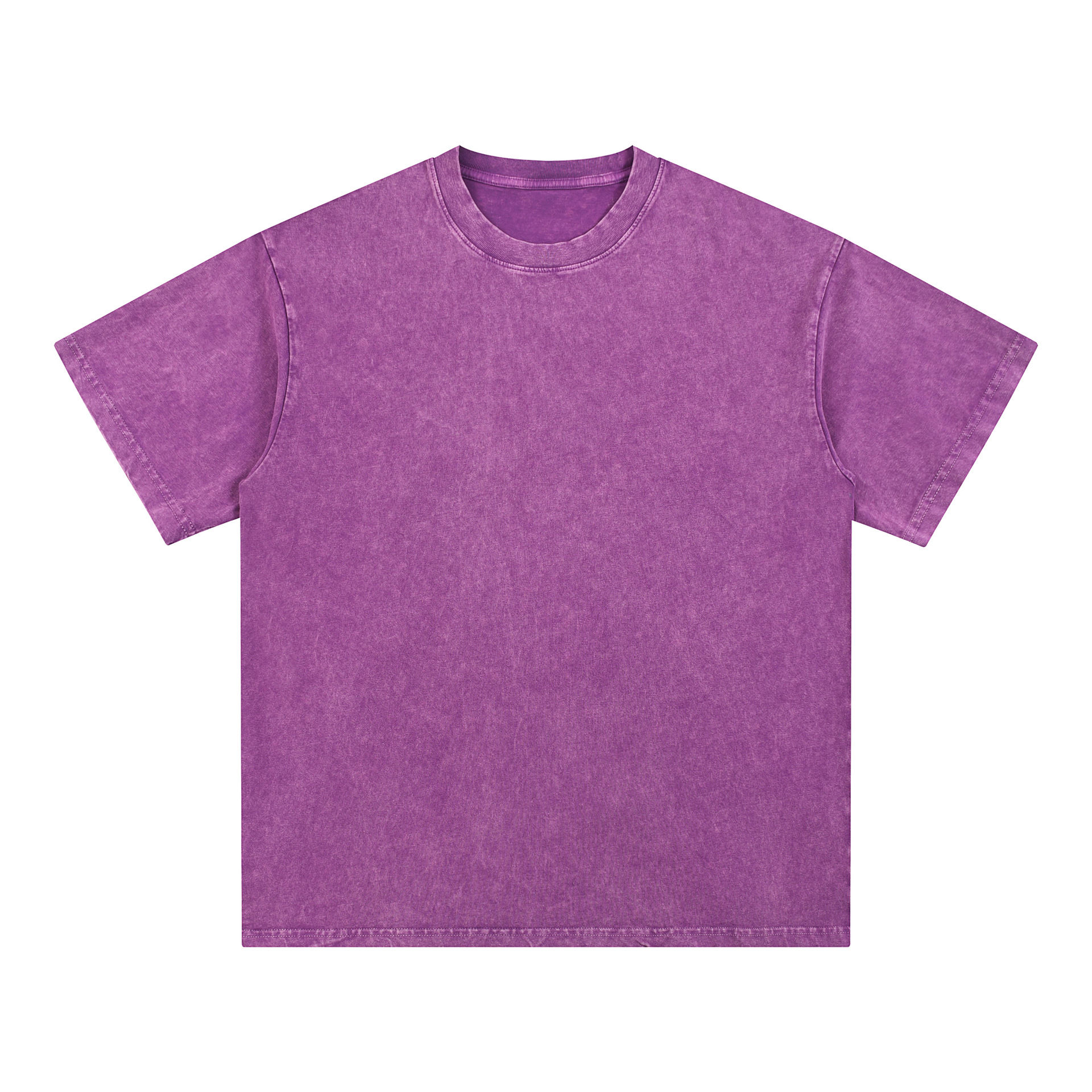 Transfronterizo europeo y americano pesado copo de nieve frito algodón retro lavado y viejo OVERSIZE camiseta de manga corta personalizada de marca de moda de bricolaje