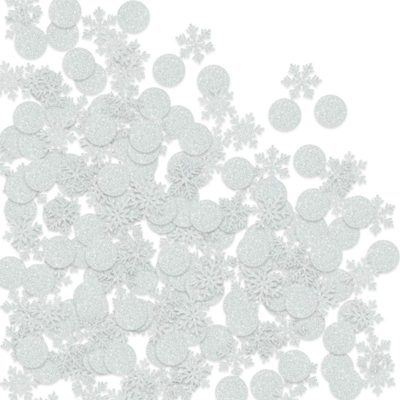 Confeti de Copos de Nieve Navideños 2024, Decoración de Mesa para Fiestas Navideñas, Lentejuelas, Suministros al por Mayor