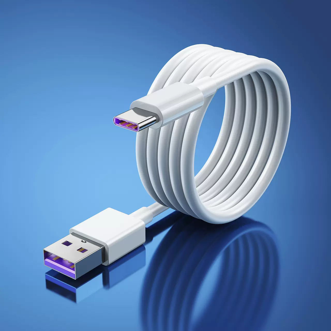 加工定制type-c数据线 5A超级快充数据线适用华为met40/50/60pro