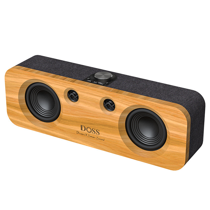 Doss Sound Wave Panoramic Sound Home Bluetooth Speaker Made of Solid Wood with Hi-Fi Audiophile-Grade Sound Quality