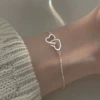 S258-Double love silver bracelet #SZ126