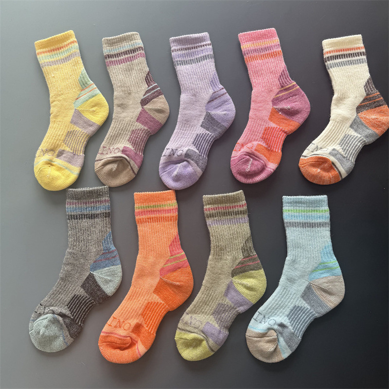 Parent-Child Socks 80% Merino Wool Socks Thickeneded Warm Towel Terry Men's and Women's Outdoor Sports Mountaineering Ski Socks