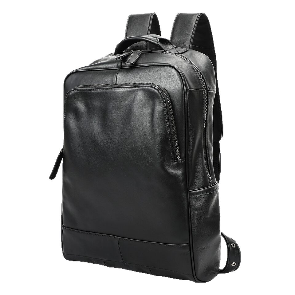 Ba lô nam da bò thật Marunte, balo du lịch đựng laptop 15 inch, phong cách công sở hiện đại — 2380 màu xám đậm, 2380 đen, màu đen