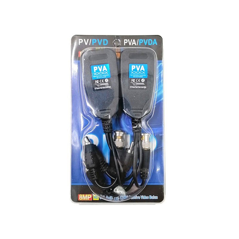 电源视频音频三合一视频传输器PVA 双绞线同轴传输器Video balun