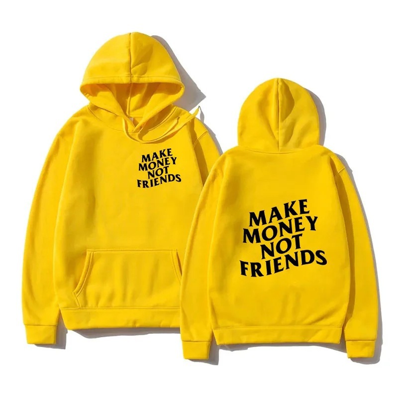 Funny Need Money Letter Print Hoodie Fashion Design Men's Wo