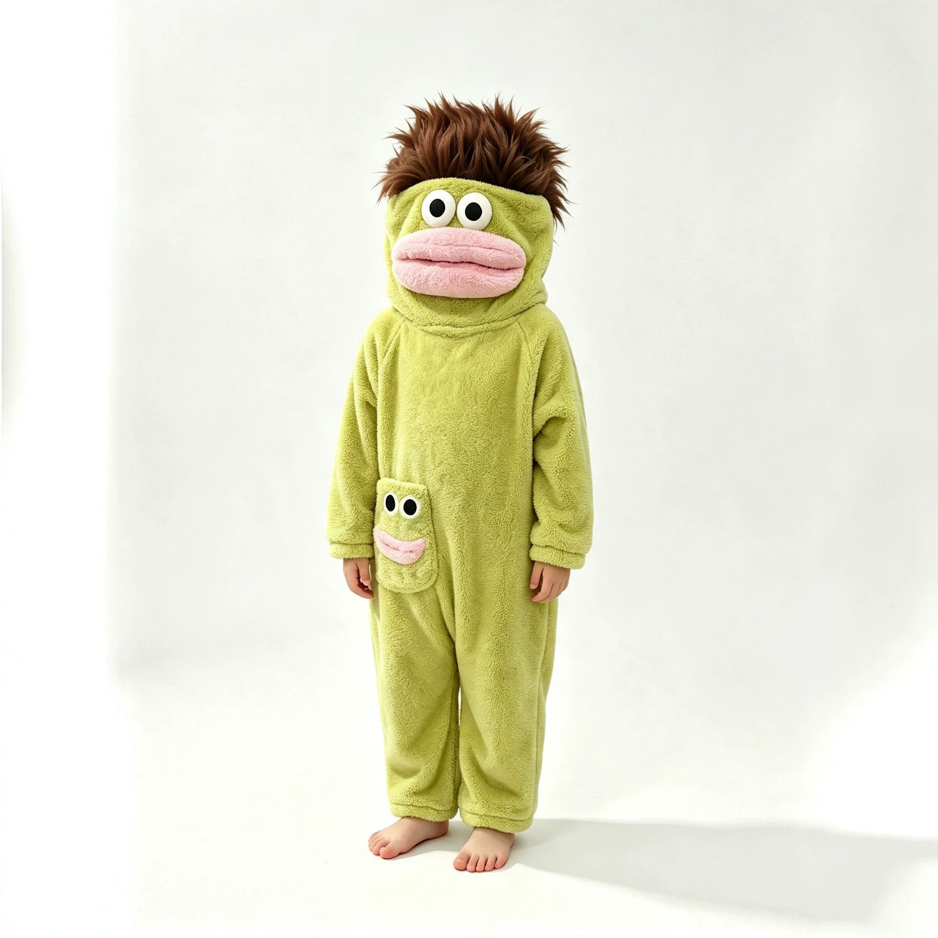 Big Mouth Monster Children's One-Piece Pajamas, Best Seller on Amazon, Fleece-Lined, Thickened, Warm, Cute and Adorable, Can Be Worn Outside, Wholesale