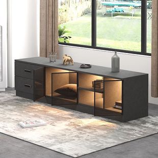 Modern Minimalist Bay Window Cabinet Balcony Cabinet Storage Storage Floor-Standing Light Luxury Minimalist Cabinet Floor Cabinet Low Cabinet Can Sit