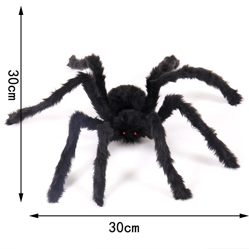 Spider-Man Halloween Black Party Bar Decoración Spider Props Todo el mundo extraña Spider de peluche negro