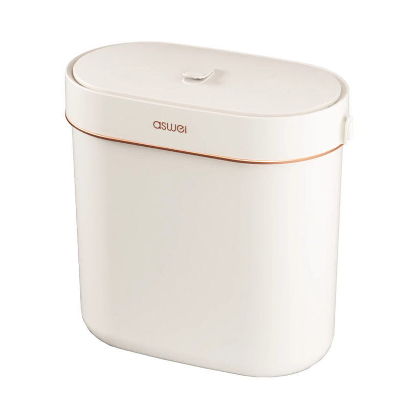 Cubo de basura montado en la pared, cocina de la casa, cuarto de baño, retrete, hueco especial con la tapa, cesta del papel usado de la cocina, nuevo cubo del almacenamiento