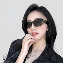 时尚曲面猫眼太阳镜休闲防紫外线遮阳墨镜男女同款高级感太阳眼镜