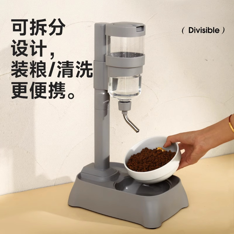 Bebedor de agua para perros no húmedos, alimentador automático para mascotas, cuenco de alimentación colgante, kettle de bolas para gatos