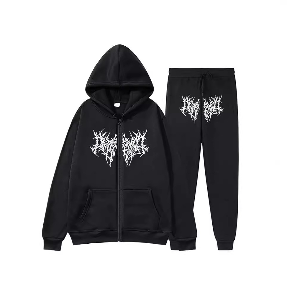 Abbigliamento maschile nuovo uomo felpa con cerniera felpa con cappuccio tuta sportiva autunno e inverno marchio stampato casual tuta felpa_voghion.com