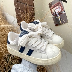 板鞋女鞋2025春季新款小眾復古百搭厚底小白鞋休閒運動德訓鞋