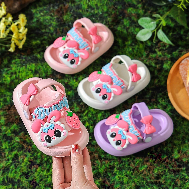 Детские тапочки девушка летняя принцесса девушка милая детка комнатная мягкая подошва противоскользящая ванна холодные тапочки милые