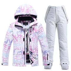 新款滑雪服套装男女款保暖加厚韩版单板双板防水防风滑雪衣裤套装