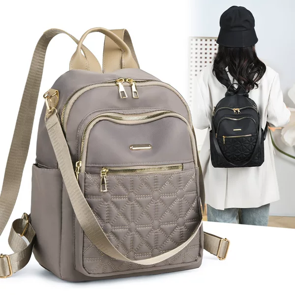 Cross-Border Simple Nylon Cloth Casual Backpack 2025 New Business Trip Backpack for Outings