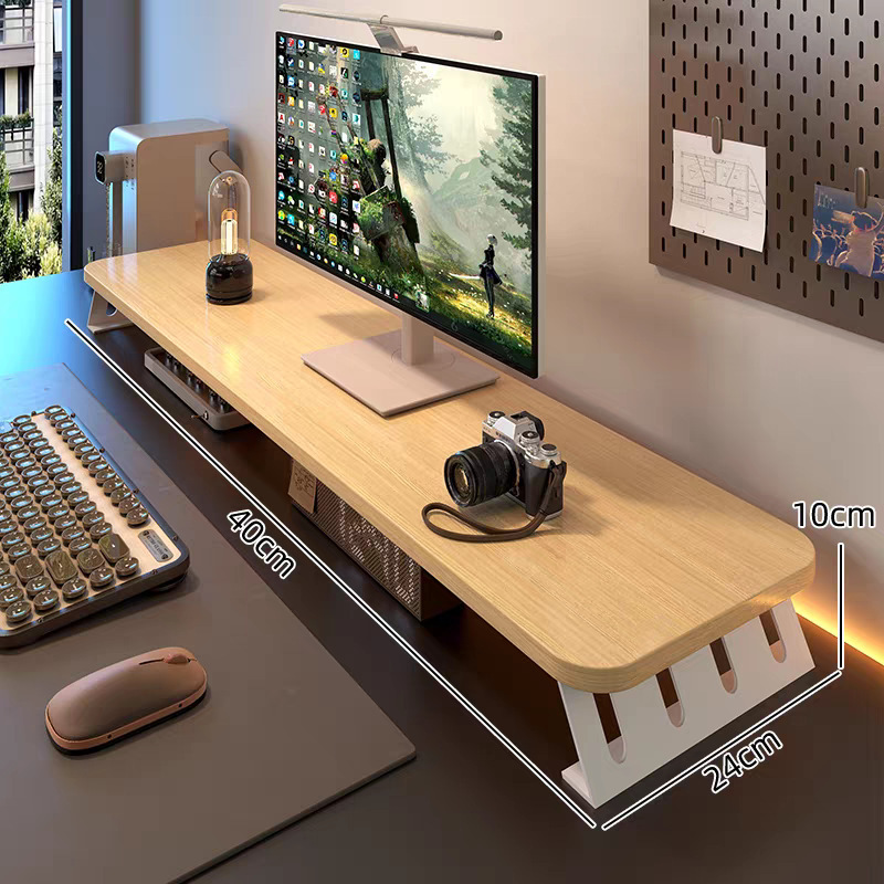 デスクトップコンピュータ高架デスクトップ拡張モニター高架ベースオフィスデスク収納ラックスクリーンサポートスタンド|undefined