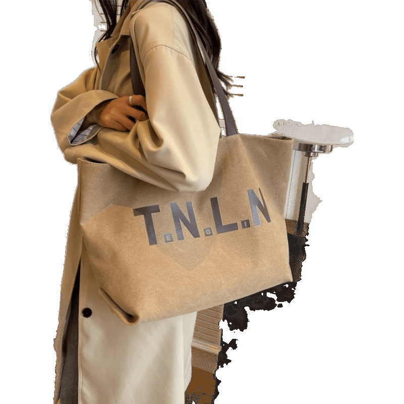 Capacious shopping bag, universal one-shoulder bag, for students