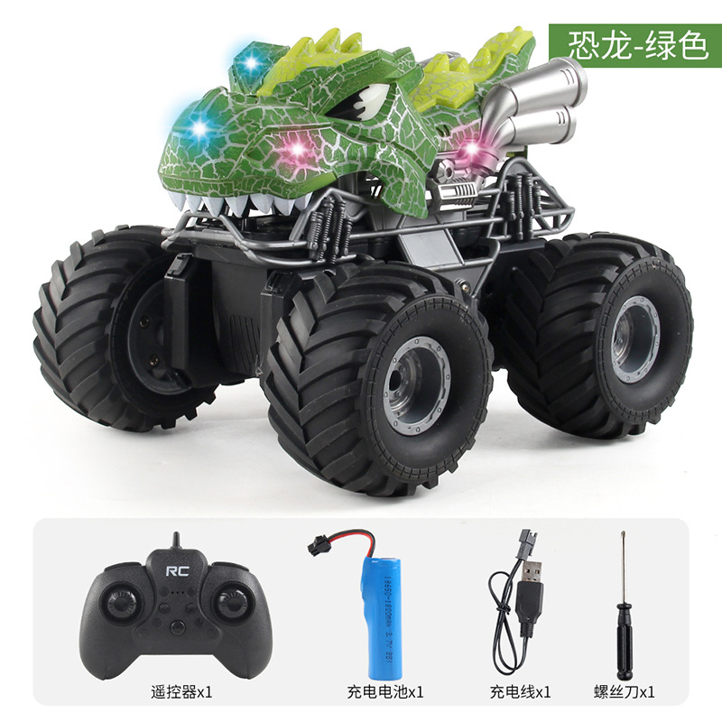 2.4G control remoto de agua y tierra bicampo coche de acrobacias de pesca con inyección automática de agua de chorro de agua de control remoto juguete unicornio coche