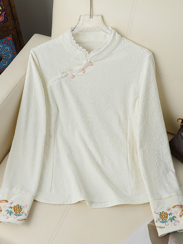 2026 Spring New Collection: Fashionable Chinese-style inner vest and base shirt for middle-aged and elderly mothers
