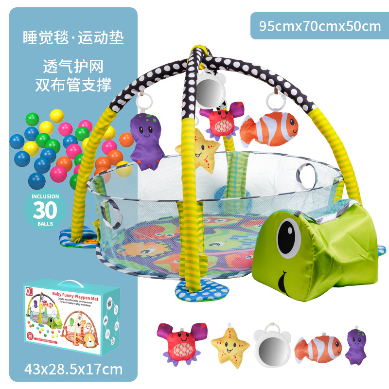 Parque de juegos para bebés transfronterizo, centro de actividades, piscina de bolas océano para educación temprana y desarrollo cognitivo, juguetes de tapete de gateo para recién nacidos