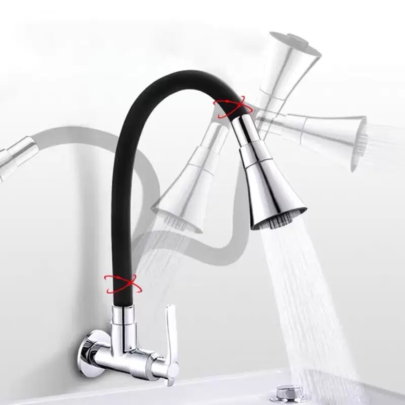 Kitchen Faucet Single Cold Sink Sink Laundry Sink Wall-Mounted Universal Rotatable Wash Basin Wall-Mounted